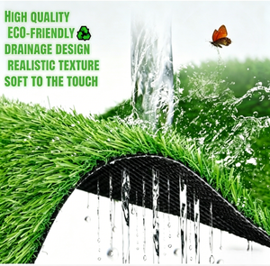 Césped Sintético Realista Verde para Interiores y Exteriores, Césped <span class=keywords><strong>Artificial</strong></span> con Cinta Adhesiva, Solución Integral para Césped, Diseño para Todo Clima con Drenaje - Product Image 2