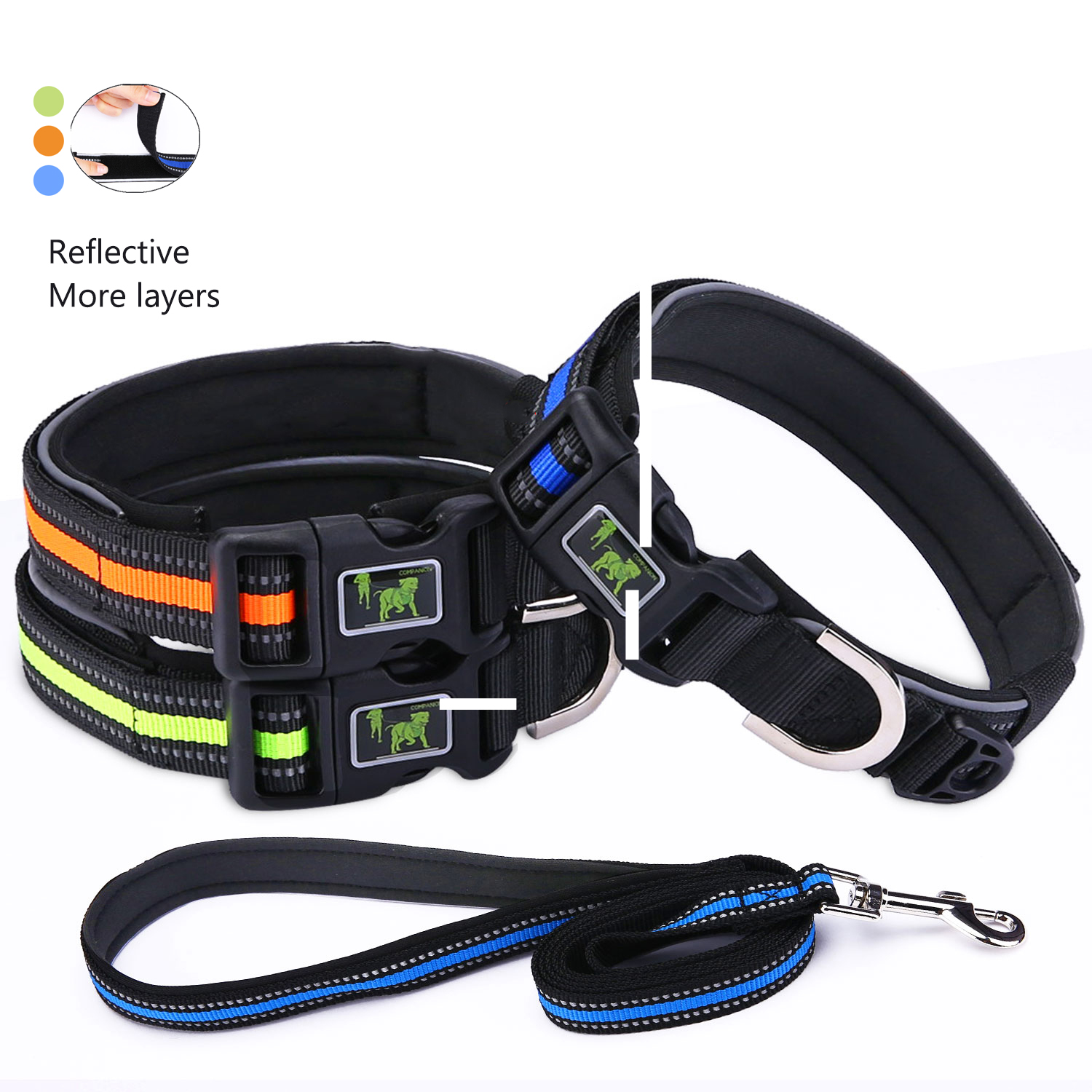 Personalized Large Dog Collars Leashes Strong Wear Resistant