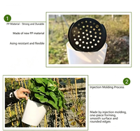 Pot Tanaman Hidroponik Gantung Dinding Resin Bulat Kreatif, Penyiram Otomatis, Cocok untuk Pothos, Tersedia Grosir