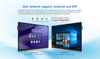 Pizarra Interactiva INGSCREEN de 75 Pulgadas con Sistema Operativo Dual Android 14, 4K, 40 Puntos Táctiles para Reuniones Corporativas Híbridas, Certificación Google EDLA