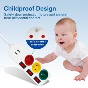 Nouveau Design <span class=keywords><strong>pologne</strong></span> populaire 3 <span class=keywords><strong>prises</strong></span> ca 2 <span class=keywords><strong>prises</strong></span> d'extension d'alimentation électrique individuelles usb - Product Image 6