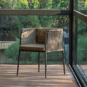 Set Tavolo <span class=keywords><strong>e</strong></span> <span class=keywords><strong>Sedie</strong></span> da Esterno Nordic Terrace, Sedia in Vimini Intrecciato per Giardino, Impermeabile <span class=keywords><strong>e</strong></span> Resistente ai Raggi Solari - Product Image 4