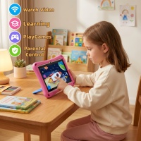 Tablette pour enfants de 7 pouces, Android 13, Qualcomm 8916, 12 Go de RAM, 256 Go de ROM, tablette éducative pour enfants, rose, bleu, en stock