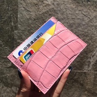 Porte-cartes de crédit vintage en cuir véritable YUBO LEATHER, peau exotique de crocodile, luxe, 4 pouces