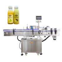 Automatische ronde flesetiketteermachine, CE-gekeurd, zelfklevende etiketteermachine voor fruitdrank en mineraalwater PET-flessen