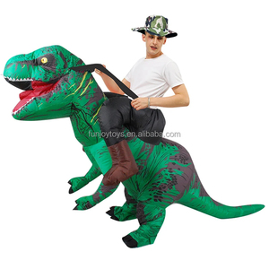Fancy Ride on Dinosaur <span class=keywords><strong>Disfraz</strong></span> inflable Navidad Halloween Cosplay Disfraces Vestido T-rex Traje <span class=keywords><strong>para</strong></span> adulto Hombre <span class=keywords><strong>Mujer</strong></span> - Product Image 2