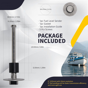 Sensor de nivel de combustible de 240-33 ohmios y 9 pulgadas (225 mm) para tanque de gasolina de embarcaciones marinas, camiones y coches - Product Image 2