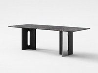 Table à manger rectangulaire en marbre naturel, mobilier de salle à manger moderne en pierre frittée pour la maison, l'hôtel, l'appartement, durable et écologique