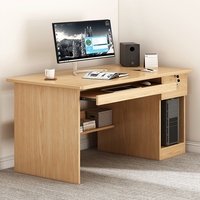 Bureau à domicile moderne et économique gris MDF extensible Rectangle bureau d'ordinateur avec 4 tiroirs trou de câble et stockage PC