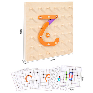 Gioco Educativo in Legno con Lettere Arabe e Numeri, Tavola di Costruzione per <span class=keywords><strong>l</strong></span>'Apprendimento Precoce e <span class=keywords><strong>l</strong></span>'Esercizio delle Abilità Motorie Fini, Unisex - Product Image 6