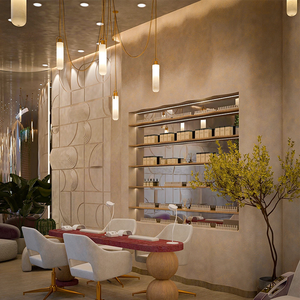 Estación de Barbería al por Mayor con Espejo LED y Muebles de Salón de Belleza para Servicio de Diseño de Interiores de Salones de Belleza - Product Image 4