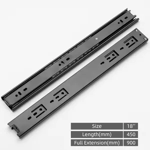 45mm Wide 12mm Thick Steel Ball Industrial Telescopic Slider Cold Rolled Steel Ball Drawer Slider Load 45kg