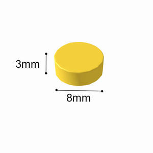 DIY Building <strong>Block</strong> Accessories 98138 Parts MOC Pixel Drawing Small Particles Art Small Building <strong>Brick</strong>, 8MM 1x1 Round Flat Tiles - Product Image 3