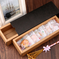 Boîte alimentaire personnalisée en plastique transparent pour gâteaux de lune, pâtisseries au jaune d'œuf, mochi, biscuits, nougats, emballage cadeau artisanal pour boulangerie