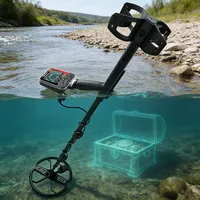 Détecteur de métaux HEDAO entièrement étanche IP68 W55 19kHz Bobine de 10 pouces 4 modes 25 heures Autonomie 1-3M de profondeur pour la détection de trésors et l'or