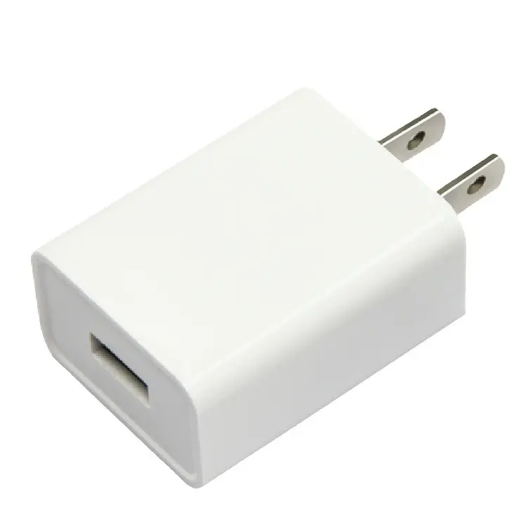 Chargeur mural noir blanc ignifuge pour PC 2A EU US Plug USB Charger 5V 2.1A 10W Mobile Phone Charger