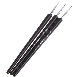 Lot de 3 pinceaux à manche en nylon souple pour nail art, grands pinceaux de peinture pour le dessin au gel et la conception de motifs - Product Image 1
