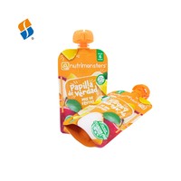 Op maat gemaakte bedrukte matte aluminium knijpzak voor fruitpuree en pap 121 ℃   Sterilisatie Spuitzak Voedselveilige Doypack Spuitzak