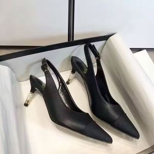 Sandales à talons perlés de 6 cm en cuir de qualité supérieure, à bout pointu, pour soirée, chaussures habillées, sandales plates, sandales à talons sexy de créateur pour femmes - Product Image 3