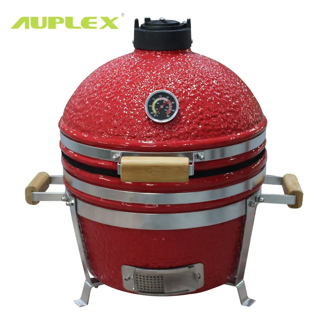 OEM AUPLEX Ceramic Kamado 16inch Green BBQ Barbecue Charcoal Egg Grills For Outdoor Kitchen