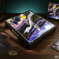 Boîte cadeau rigide de luxe à imprimé anime étoilé, boîte d'emballage personnalisée pour cartes de jeu, marchandises