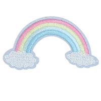 Patch brodé de paillettes arc-en-ciel, patchs brodés à repasser pour chemises, adaptés aux vêtements d'extérieur, aux sacs à bandoulière et aux chapeaux