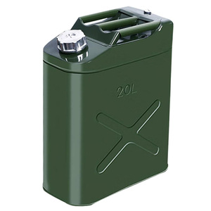 Réservoir de stockage d'<span class=keywords><strong>essence</strong></span> Diesel en métal de 5 gallons, 20ltr, Style américain, avec bouchon à vis et bec Flexible - Product Image 1