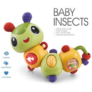 BGL Jouet Montessori populaire pour bébés : Hochets en plastique apaisants pour 2-4 ans, avec chenilles sonores, lumières <span class=keywords><strong>et</strong></span> <span class=keywords><strong>musique</strong></span> - Product Image 2