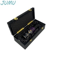 Laqué noir de luxe en bois boîte d'emballage cadeau