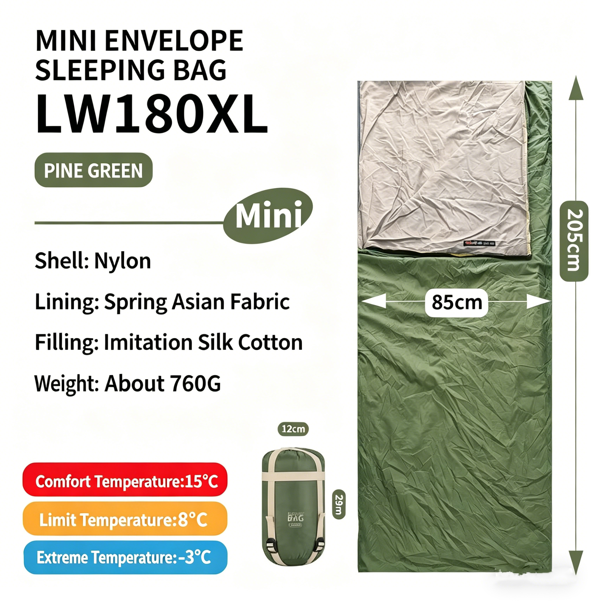 Extra large pine green