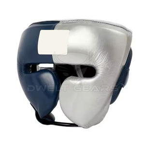 Best Quality Professional Portable MMA Boxing Helmet Premium <b>Leather</b> Breathable Eco-friendly Adjustable Cheek <b>Protector</b> Head - Product Image 4