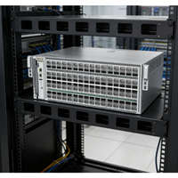 Switch Jaringan Berkualitas Tinggi 128-Port 400G QSFP112 Data Center Switch SD8882-128D QoS Kapasitas 51.2T/102.4T Full/Half-Duplex