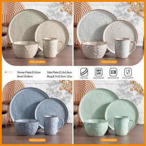 Wholesale High Quality Customized Color Grey Reactive Glazed <b>Stoneware</b> Cup Kit Eco-Friendly AB Grade Microwave Safe Dishwasher - Product Image 5
