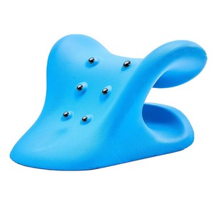 Oreiller cervical en mousse PU, soutien du cou massant, forme ondulée, noir, 21x21.5x13.5cm, usage unique - Product Image 2