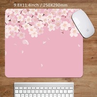 Tapis de souris pour femmes Tapis de souris à fleurs roses Grand tapis de bureau XXL Accessoires de bureau pour la maison Cute Kawaii High Quality Rubber Anti-slip Bottom