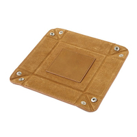 Organisateur de rangement pliable en cuir pour bijoux, cosmétiques, bureau, maison, plateau de rangement portable