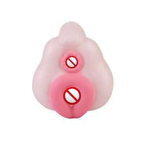 Siliconen Roze Dildo Handleiding Masturbator Zachte Dual Channel Volwassen Seks Gebruik Echte Vaginale Pop Voor Mannen - Product Image 3
