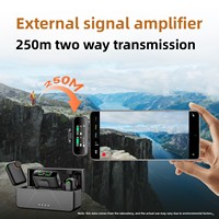 Microfono Lavalier Wireless con Riduzione Intelligente del Rumore, Microfono a Clip Universale per Telefono, Laptop, YouTube, TikTok, Streaming Live