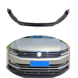 Sem soco exterior guarnição frente pá modificado Gloss black front lábio esportivo estilo kit para Volkswagen Magotan