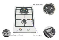 Table de cuisson à gaz GPL Comex à double foyer avec allumage électronique intégré en acier inoxydable pour usage domestique