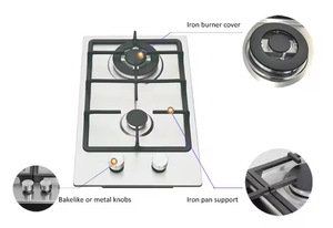 Table de cuisson à <span class=keywords><strong>gaz</strong></span> GPL Comex à double foyer avec allumage électronique intégré en acier inoxydable pour usage domestique - Product Image 3