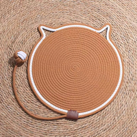 Tapis de repos pour chat en corde de coton tressée, résistant à l'usure, lavable, respirant, durable, motif dessin animé, tapis de jeu et de repos pour animaux de compagnie, griffoir pour chat
