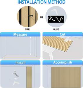 Decorative Akupanel <strong>Wood</strong> Veneer Covered Black MDF Slats <strong>Wood</strong> Fluted <strong>Panels</strong> With PET Felt Backing for <strong>Wall</strong> and Ceiling - Product Image 4