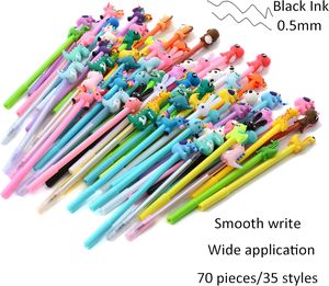 Cool Kawaii Glitter Plastic Gel Pen 0.5mm-Inspirational Design with Custom Logo Fluently Writing for Office & <b>School</b> Use - Product Image 2