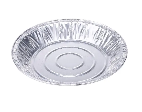 Recyclable Disposable Aluminum Foil Pan PET Plastic round Plate Food Tray for Serving Eco-Friendly Container for Packaging