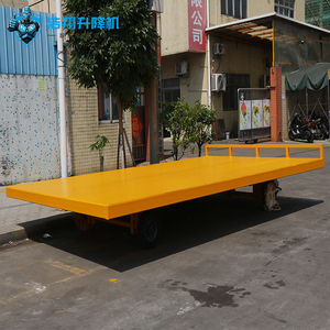 Bandara tugas berat Trailer <span class=keywords><strong>Flatbed</strong></span> Trailer empat roda kemudi transportasi truk pemasok di Cina - Product Image 1