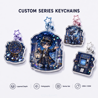 Portachiavi Decorativo in Acrilico CNAWO con Design Riempito di Glitter, Servizio Personalizzato Diretto dalla Fabbrica con Confezione Personalizzata