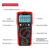 UNI-T UT89XE Multimeter Digital True RMS Rentang Manual DC AC Voltmeter Ammeter Pengukur Kapasitor Pengukur Suhu Bersertifikasi CE 1000V