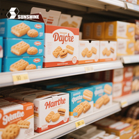 Boîte d'affichage en papier kraft personnalisée pour l'emballage de nouilles, de noix, de céréales, de biscuits - Recyclable, prête à manger, taille personnalisée et gaufrage
