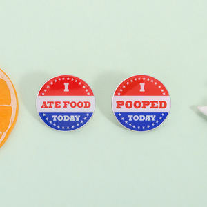 Эмалевый значок «Я сегодня съел еду» с юмористической цитатой, забавная брошь, награда на каждый день, значок на лацкан, ювелирные изделия, подарки оптом - Product Image 2